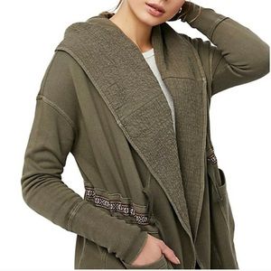 FP Studio City Hooded Wrap Green Jacket XS